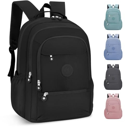 KTUEOV Schulrucksack Teenager, Rucksack mit Laptopfach Lässig Schulranzen Backpack Mädchen Jungen Wasserdicht School Bag Schultasche für 15,6'' Laptop, Vielen Fächern Daypacks für Schule Reise Arbeit