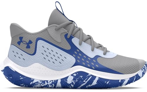 Under Armour Unisex's Ua Jet '23 Basketball Shoe, Mod Gray Nimbus Blue Tech Blue, 45 EU