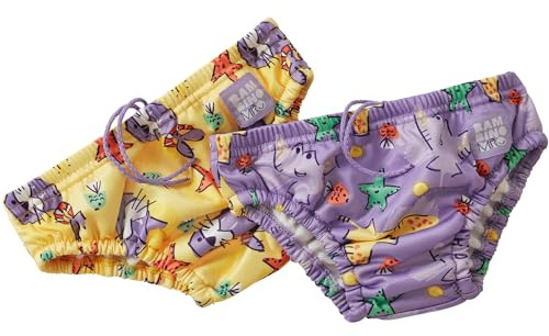 Bambino Mio 2er-Pack Wiederverwendbares Schwimmhöschen, 1-2 Jahre | OEKO-TEX Standard 100. Enganliegende Passform. Leicht & schnelltrocknend. Dehnbarer Bund. Weiche Materialien