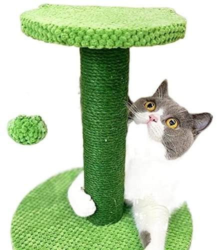 Katzenbaumhäuser, Katzenklettergerüst, Katzenkratzbrett, Kaktus-Kratzbaum für Katzen, Krallenschleifen, Katzenkratzer mit Wollknäuel, Haustierspielzeug Warm as Ever