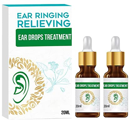 2 Stücke Tinnitus Ohrentropfen,Erwachsene Bio Ohrensausen Tropfen 20ml Ohrensausen,Ohrensausen Linderung,Tinnitus-Ohrtropfen,Ohrentropfen Behandlung Klingeln im Ohr Hilfe Zur Linderung von Tinnitus