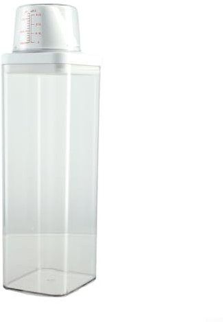 Sumsoctober Transparenter Waschmittelspender mit Messbecher, luftdichter Aufbewahrungsbehälter für Waschpulver, Waschmittel-Aufbewahrungsbox (1900 ml)