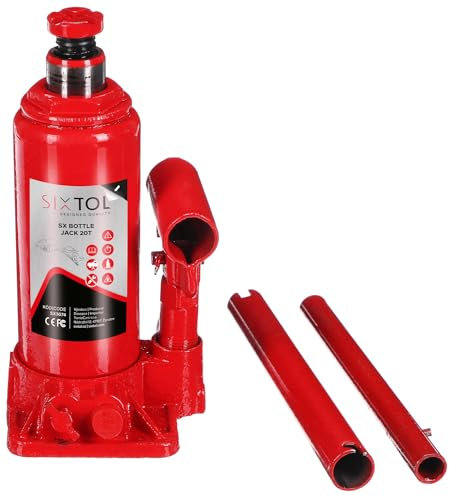 SIXTOL SX Bottle Jack 20T | Cric hydraulique Bouteille 20 tonnes | Compact et Robuste | Vis réglable | Atelier et dépannage