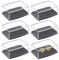 CHGCRAFT 6 gemelos de plástico transparente, caja de regalo, caja de exhibición de joyas, caja transparente para compromiso, cumpleaños, aniversario, 1.85 x 2.48 x 0.96 pulgadas