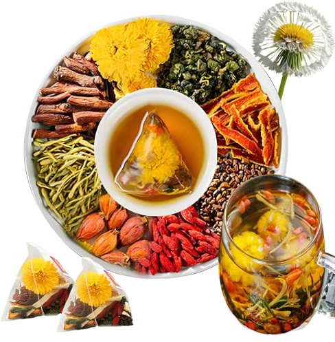 Goji Berry Chrysanthemum Tea,30bags,Wolfberry,Chrysanthemum,Dandelion,Mulberry Leaf,Honeysuckle,Cassia Seed,Cardenia,Orange Peel,8 Excellent Raw Material Kidney Liver Formulas Plant Herbs (1)