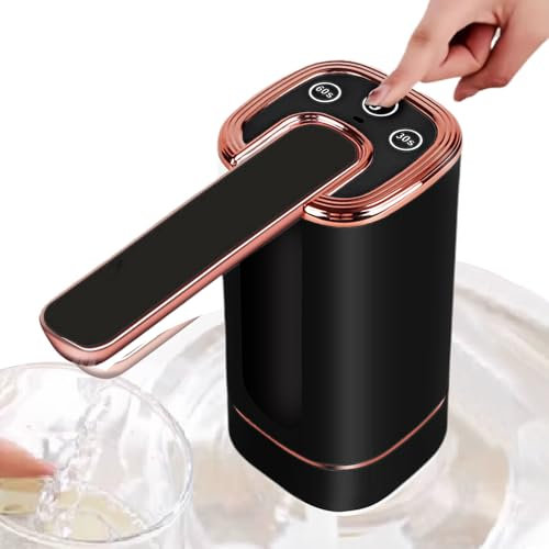 Electric Water Bottle Pump | Rechargeable Automatic Dispenser for 5 Gallon Jug | Portable USB Water Pump with Anti-Drip Spout for Home Kitchen Office Dining Room, Easy One-Touch Drinking Water Dispens