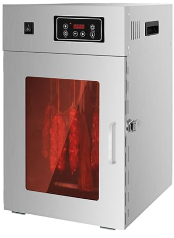 Essiccatore rotante per carne da 15 kg, essiccatore commerciale per alimenti, camera di stagionatura per carne in acciaio inossidabile, essiccatore per alimenti e armadio di essiccazione Dry AGER