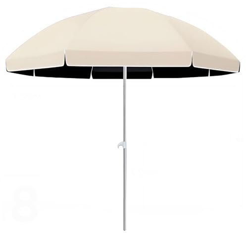 CCKUYT Ombrellone da Giardino, ombrellone da Mercato Rotondo da 6/7,2/8/8,5 Piedi, Parasole da Esterno per Patio, Spiaggia, Piscina