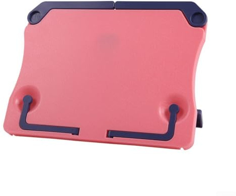 Lightweight Foldable Music Stand for Desktop, Adjustable Holder for Music Papers and Cookbooks, Easy Storage (Red)