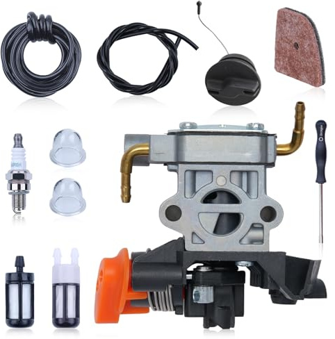 Haishine Vergaser Kit für Stihl FS94 R KM94R HL91 HL91K HL94 HL94K RC-20243E Heckenscheren, FS94 Vergaser mit Kraftstofffilter, Kraftstoffpumpe, Tankdeckel, Luftfilter, Ersatz 4149-120-0600