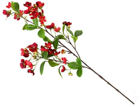 Generic Fiore di Simulazione di Ortensia, Decorazione Floreale Simulata di Lunga Durata, Buona Sensazione Alla Mano, Lavorazione Dettagliata per Ristoranti (rosso)