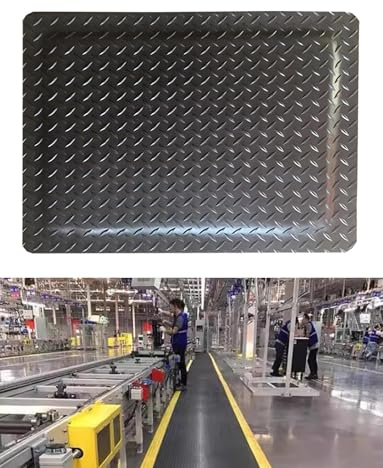 Tapis anti-fatigue ESD de 20 mm d'épaisseur, tapis de sol en caoutchouc conducteur pour établi, garage, entrepôt, sécurité industrielle, vert, 1 x 1 m