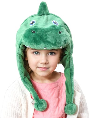 Bonnet Polaire Enfant Chapeau Dessin Animé Animal Poupée Chapeau Animal Forme de Pull Bonnet, O Vert., taille unique