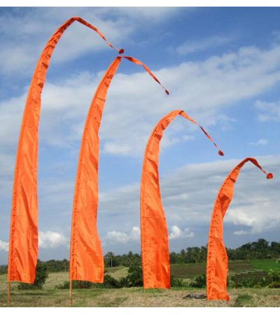 Bali-Fahne, Polyester, dunkelorange, 5 Meter