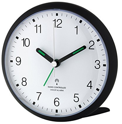 TFA Dostmann 60.1506 Funk-Wecker, leises Sweep Uhrwerk, gut ablesbare Ziffern, mit Funkuhr, 5,2 x 11 x 10,7 cm (schwarz)