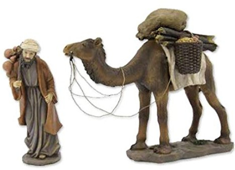 Unbekannt Krippenfiguren Kamel mit Treiber 2tlg. Set geeignet für 11cm Figuren