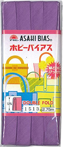 Asahi Hobby Bias, 0.5 inch (12 mm) Wide, Col. 1513, Purple, Edge Type, 3 Pack