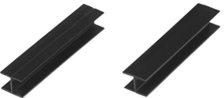 HOLZBRINK Connecteur droit pour socle cuisine, jonction pour socle, profil de jonction pour plinthes, raccord de plinthe, HBK10, 100 mm, couleur brillance noire