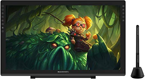 GAOMON PD2200 21,5 Pulgadas Tableta Gráfica con Pantalla, 130% sRGB con Pantalla Totalmente Laminada para Dibujo Digital, Lápiz Sin Pilas y Soporte Ajustable, Compatible con Windows & Mac