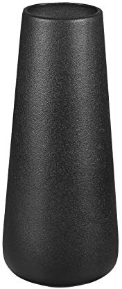 Vase Schwarz Matt Modern Vase, 23,3 cm Keramik Blumen Hohe für Zuhause Wohnzimmer Büro Tisch Deko
