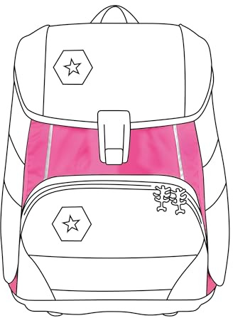 Step by Step Neon Pull-Over für 2in1 Plus Schulranzen, pink, Reflektorüberzug mit Leuchteffekt für mehr Sichtbarkeit, einfache Anbringung