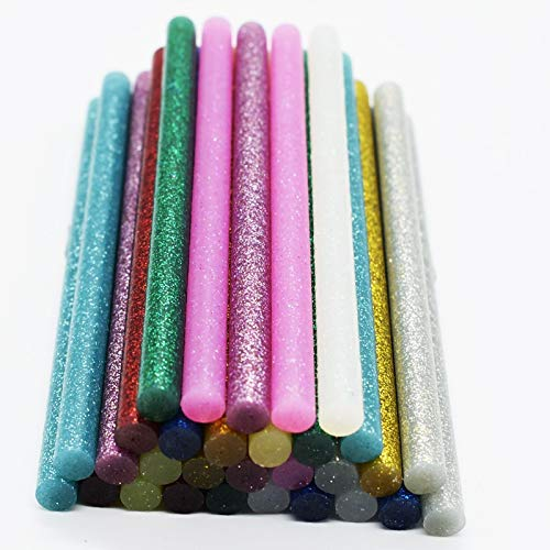 W-L Heißklebepatronen 50pcs Bunte Heißklebestifte 7 / 11mm * 100mm hohe Viskosität Elektroklebepistole Silikon-Fertigkeit Reparatur Energie DIY Werkzeuge Kleber Bar (Color : Pink, Size : 7mm)