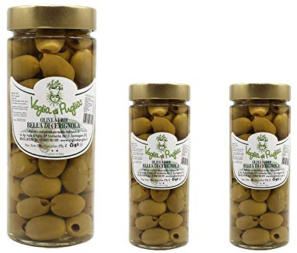 Voglia Di Puglia Olive Verdi Denocciolate Bella Di Cerignola Da Tavola 3 Confezioni da 330 gr