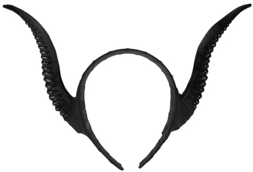 Uonlytech Gothic Teufelshorn Stirnband Halloween Kopfschmuck Cosplay Hörner Haarband Für Erwachsene Party Kostüm Zubehör