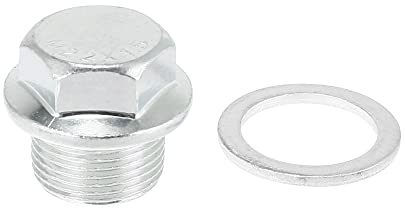 X AUTOHAUX Ölablassschraube M22x1,5 Mit Dichtring 1Pc Für Motoröl Edelstahl | Brandneu, Silberton, 31x27 mm, Für VW, Für Audi, Für GM, Hohe Dichtleistung, Verhindert Ölverlust, Einfache Montage