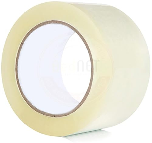 Bednet 1 x Adhesive Extra Strong Kwik Clear Transparent Tape 48mm X 150m for Parcels and Boxes | Clear Tape Rolls | Clear Packaging Tape for Parcels (1 x Clear Tape Roll)