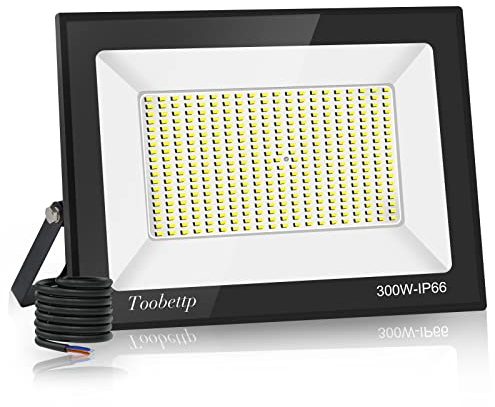 300W LED Strahler Außen, Superhell 30000LM LED Scheinwerfer Außen, Scheinwerfer 6500K Kaltweiß IP66 Wasserfest Außenleuchte Flutlicht für Hinterhof Garage Flur Garten Hotel