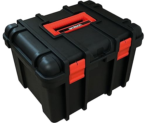 Amtech - Lockable Storage Case for Storing and Transporting Tools, Accessories, and More, Durable and Long Lasting, Home DIY, Easy to Use, Includes Internal Trays, 22L Capacity (42cm)