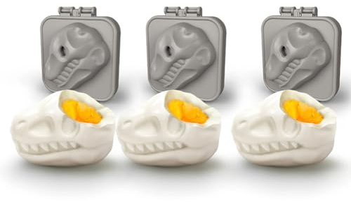3PCS Dinosaur Skull Hard-Boiled Egg Mold,forma uovo stampo per uova sode,Uovo Sodo Modellatore per Uova Bento Decorating Mold