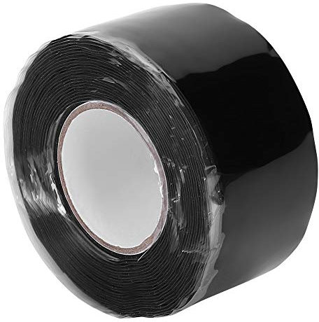 PerGar Cinta Autoadhesiva Negra Resistente a Altas Temperaturas, Cinta Aislante Impermeable de Doble Cara, Fuerte Adherencia, Cinta Impermeable para Decoración del Hogar, la Oficina y