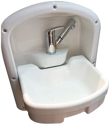 Keramisches Waschbecken Für Die Wandmontage, Kleines Badezimmer Waschbecken, Klappbare Eitelkeit Keramische Gefäß Waschbecken Hand Waschbecken Für RV Wohnwagen Camper Bootfahren Bar