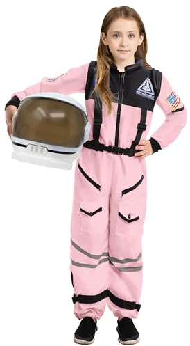 Spooktacular Creations Disfraz de piloto de Astronauta de la NASA con Casco de Visera móvil para niños