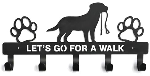 Organizer für Hundehalsband – Leinenhalter für Hunde mit 5 Haken | Schlüsselanhänger für Hunde | Schlüsselanhänger mit Hundepfoten und | Organizer für Dekorationen für das Wohnzimmer,