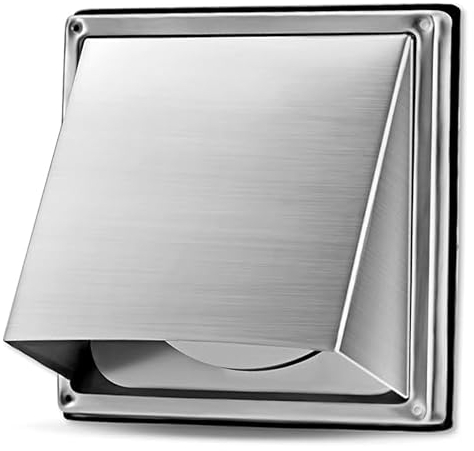 AIROPE Griglia di Ventilazione in Acciaio Inossidabile 125 mm - Resistente alle Intemperie con Valvola di Non Ritorno - Perfetta per Asciugatrice, Cappe, Ventilazioni, Condotti di Scarico