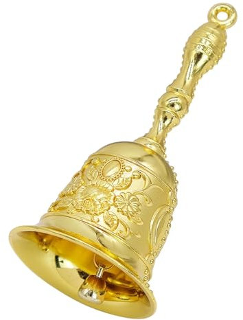 ZHYUAN Kleine Handglocke,Handglocke Weihnachten,Metall Handglocke,Hand Tischglocke,Tischglocke,Handglocke Tischglocke,Anrufsglocke,für Schule, Abendessen am Empfang, Hotelservice, Meditationsgebet