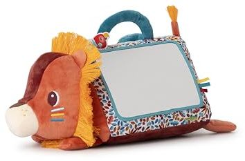 LILLIPUTIENS - Espejo de Actividades para bebés - Cubo Safari de Tela Suave - Triángulo multiactividades - Juguetes para el Desarrollo del bebé - A Partir de 3 Meses - 34cm - 83562