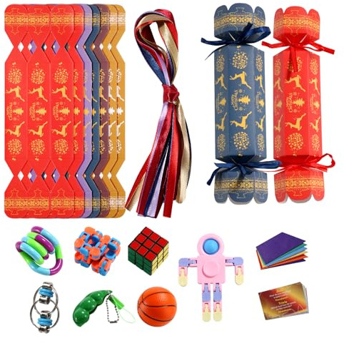 TUMALI Knallbonbons für Weihnachten, Witz und Geschenk im Inneren, umweltfreundlich, als Weihnachtsgeschenk, saisonale Feiertags-Abendessen, Traditionen, Weihnachtsfeier-Dekorationen 48