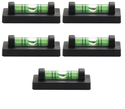 Mini nivel de burbuja, base magnética, herramienta de calibración para marcos y soportes de TV (5 piezas)