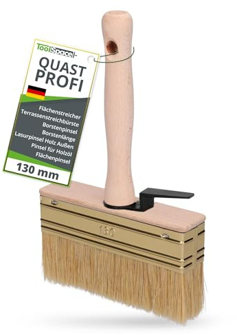 ToolSpace Ytborste 13 mm Quast Professionell Vägg- och Taklimborste Trähandtag Silke Tapetfärg och Paint Pensel
