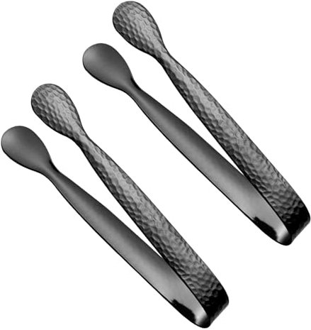 Lot de 2 petites pinces à glace en acier inoxydable pour servir de la glace lors de fêtes et de rassemblements