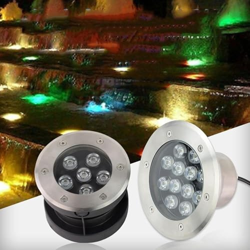 LED Underwater Pond Light - 9W Red Spot Light for Garden & Landscape, Waterproof Outdoor Lighting, Ideal for Fish Ponds, Wells, and Decorative Water Features