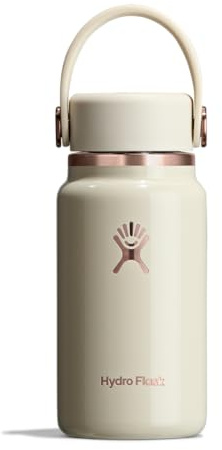 Hydro Flask Micro Bottle - Leak Proof Purse or Pocket Flask - Insulated Mini Water Bottle 6.7 Oz Linen Rose Gold