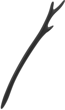 iplusmile Palillo para Moño de Madera Negro Estilo Cuerno de Dragón Vintage para Cabello Largo Diseño Elegante Adecuado para Fiestas Nocturnas y Otros Eventos