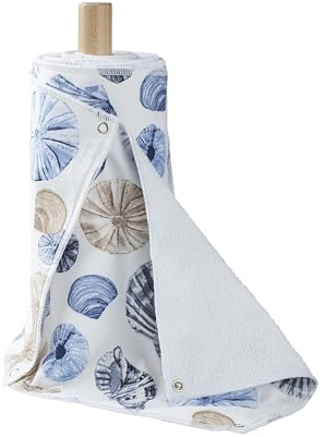 Reusable Kitchen Roll with Snap Fasteners 10 Pack-Eco Friendly & Reusable Paper Towel - Washable & Reusable Kitchen Towel Roll-Double Layered with Terry & Cotton Cloths, Zero Waste, Absorbent