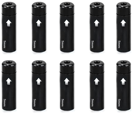 YUGSHNKFC 10 Stück Schaltzug Endkappen, 4 mm/5 mm Fahrräder Bremsgehäuse Ferrule Umwerfer Schaltdraht Fahrrad Bremskabelgehäuse Ferrule Endkappen