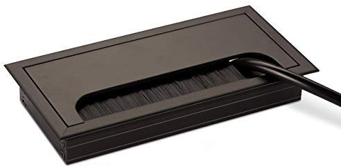 SO-TECH® Kabeldurchführung Kabeldurchlass Eckig aus Aluminium schwarz eloxiert